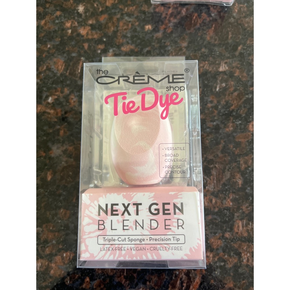 The Creme Shop Tie Dye Next Gen Blender Triple Cut Makeup Sponge Pink White NEW